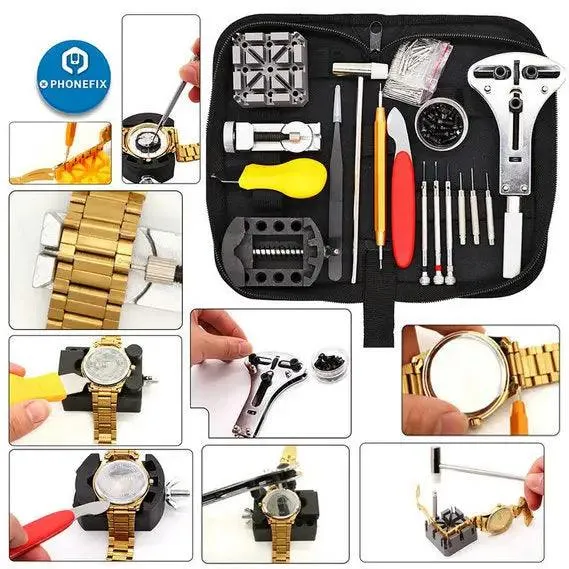 151pcs Watch Repair Tool Kit Watch Link Pin Remover Case Opener Tools