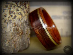 Bentwood Ring - Heavy Acoustic Santos Rosewood / Pau Ferro Rosewood Ring with Thick Bronze Guitar String Inlay