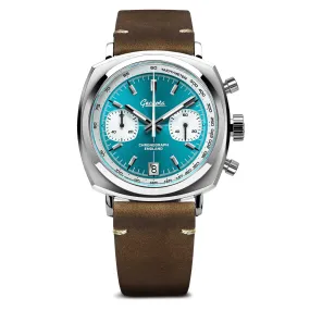 Chronotimer Aurora Chronograph Watch Aqua Sunburst