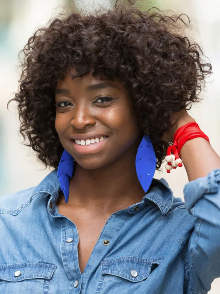 Feather Earrings, Caribbean Blue