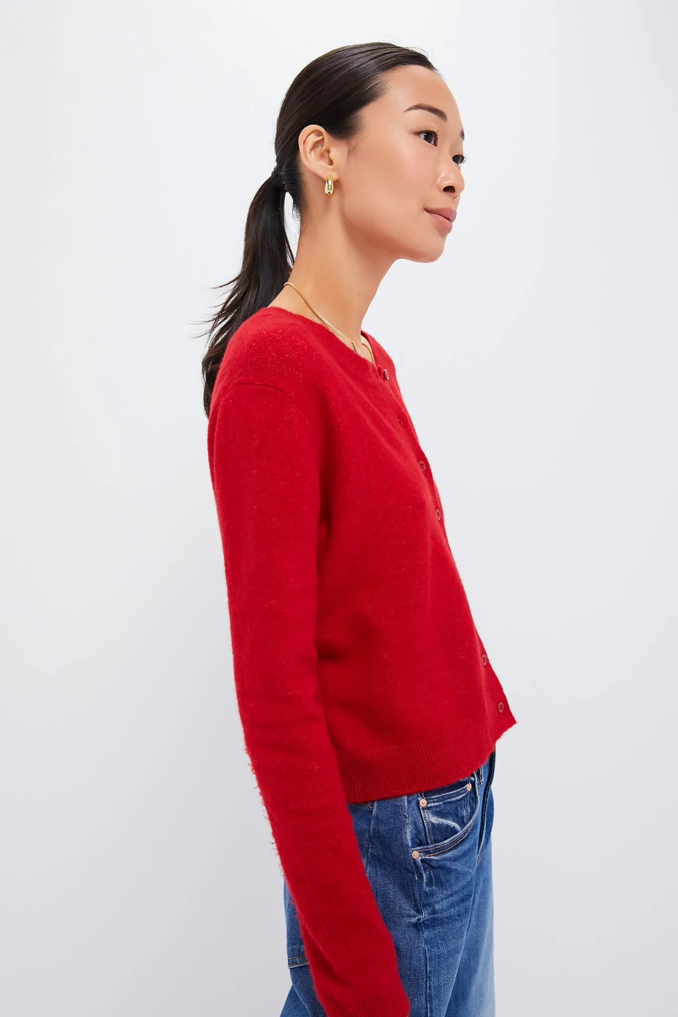 Haute Red Outlook Cardigan