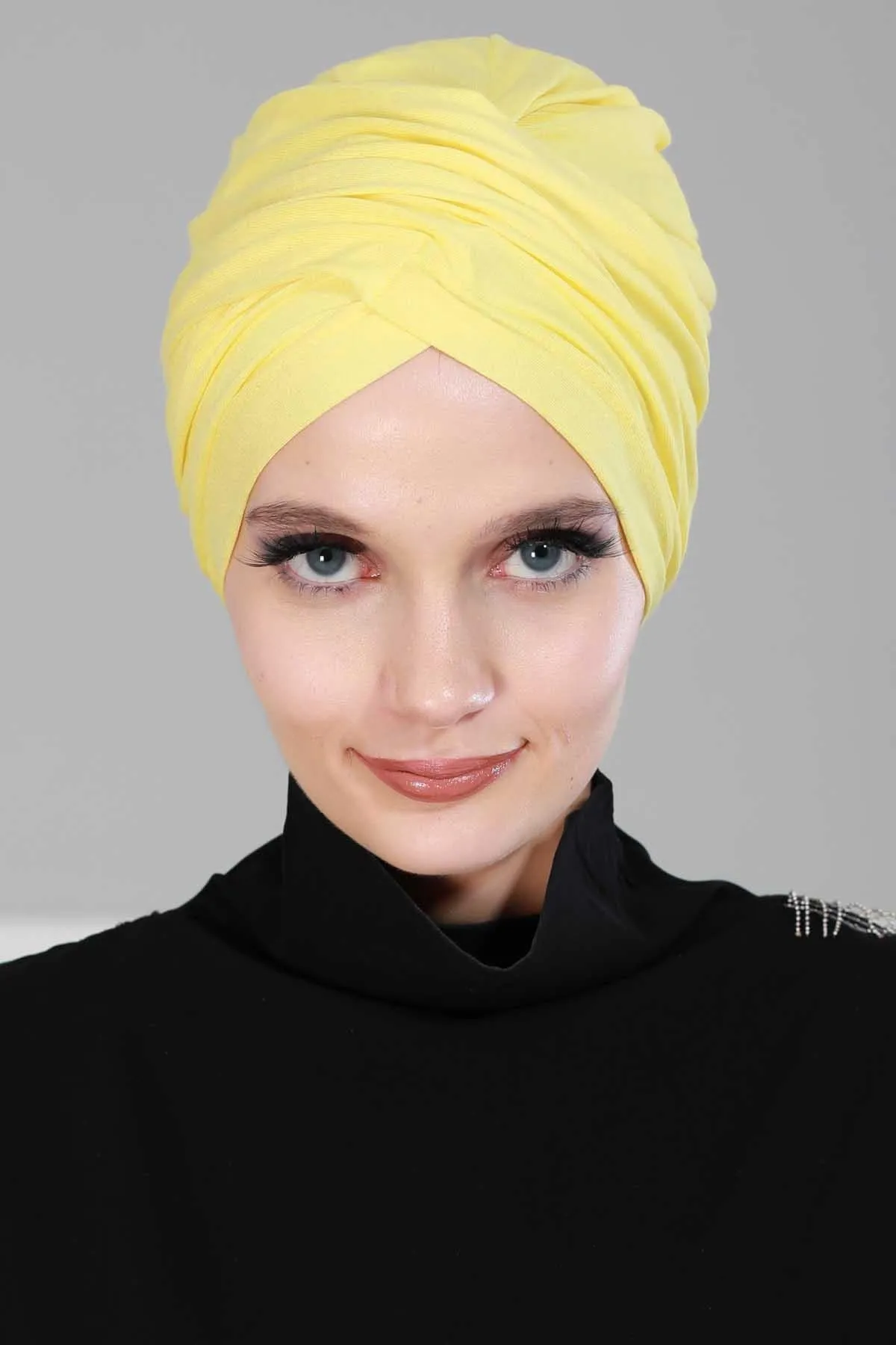 Instant Turban Plain Cotton Scarf Head Wrap Lightweight Hat Bonnet Cap for Women,B-9