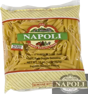 Napoli Penne Rigate Pasta - 20-Packs/Case