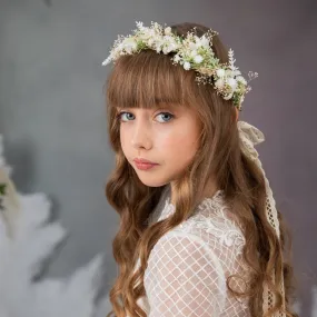 Natural Holy Communion flower crown