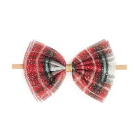 Plaid Bow Baby Headband