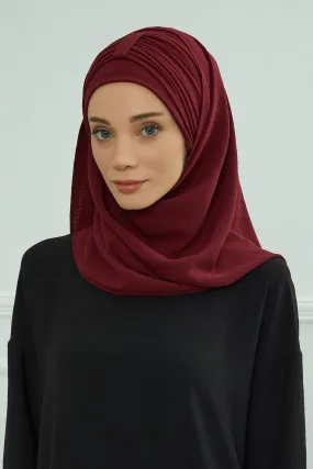 Practical Stylish Aerobin Shawl for Women, Effortless Aerobin Instant Shawl, Breathable Pleated Women Shawl Headscarf Lightweight,CPS-91