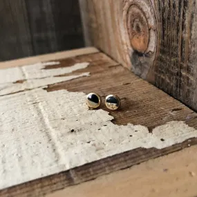 "Holliday" Black Jade Stud Earrings