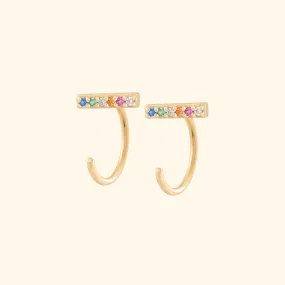 Rainbow Bar Reversible Earrings