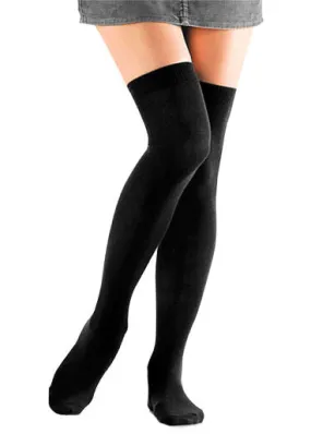 Solid Black Over-the-Knee Socks