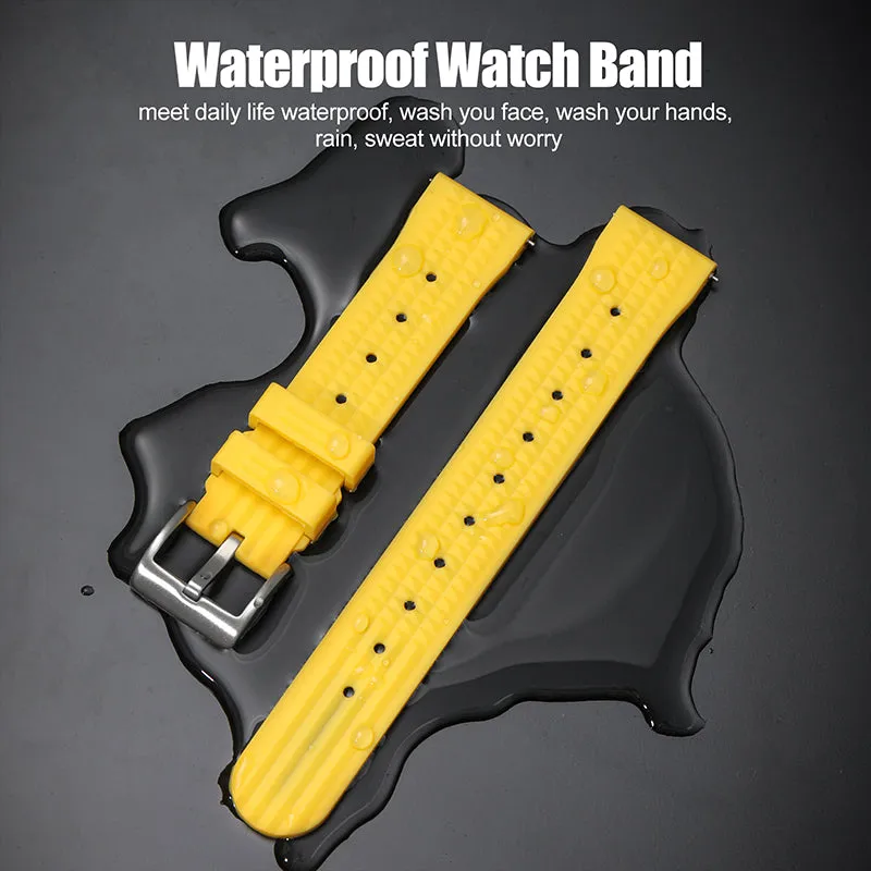 ★Special Offer★Watchdives Soft Waffle Rubber Dive Strap