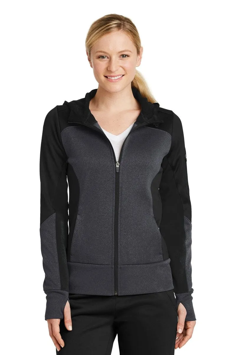 Sport-Tek LST245: Ladies Tech Fleece Colorblock Full-Zip Hooded Jacket