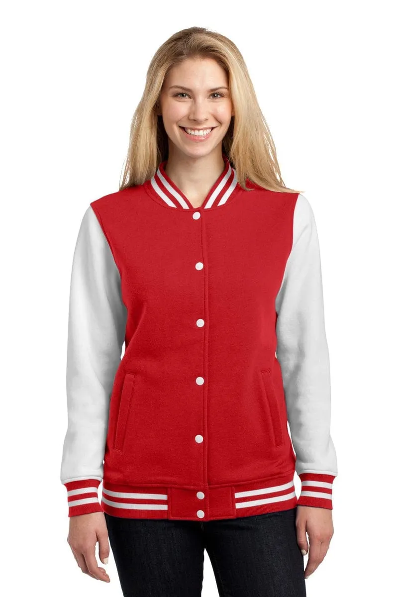 Sport-Tek LST270: Ladies Fleece Letterman Jacket