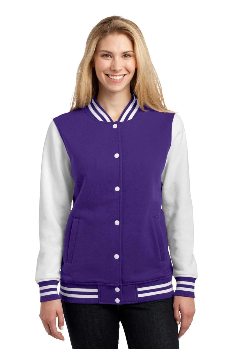 Sport-Tek LST270: Ladies Fleece Letterman Jacket