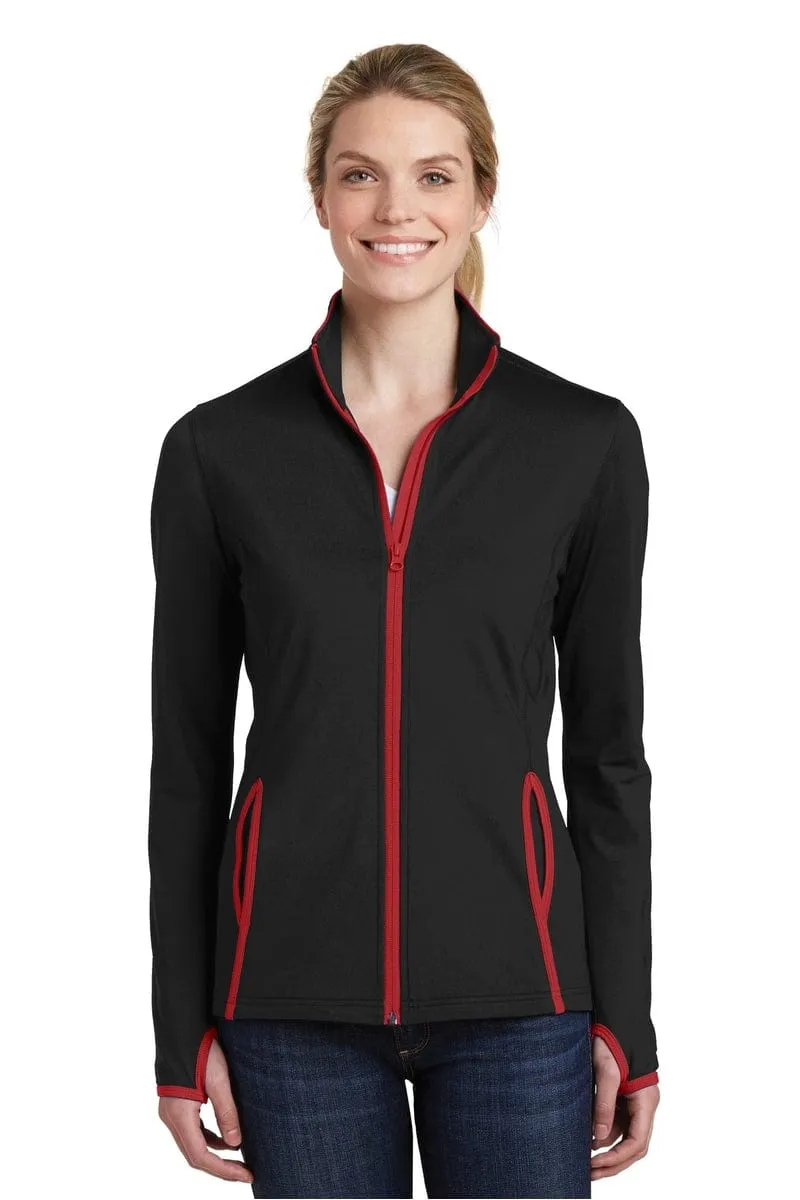 Sport-Tek LST853: Ladies Sport-Wick Stretch Contrast Full-Zip Jacket