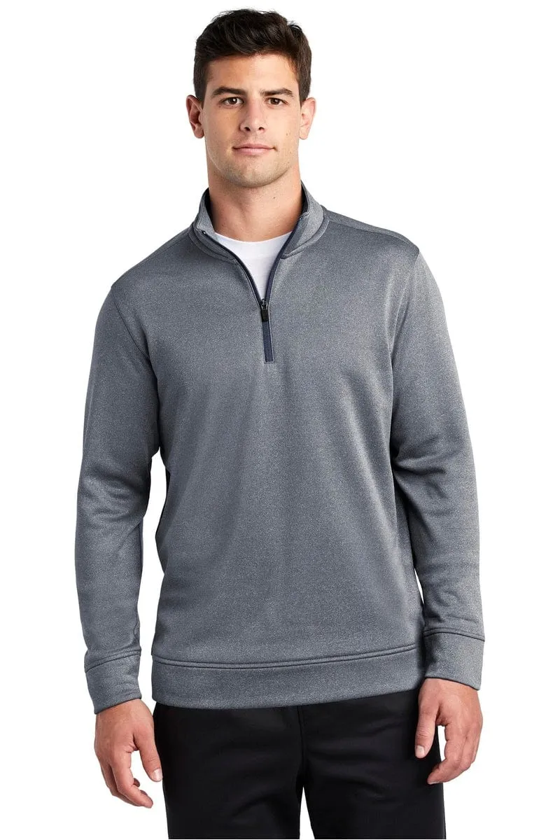 Sport-Tek ST263: PosiCharge Sport-Wick Heather Fleece 1/4-Zip Pullover