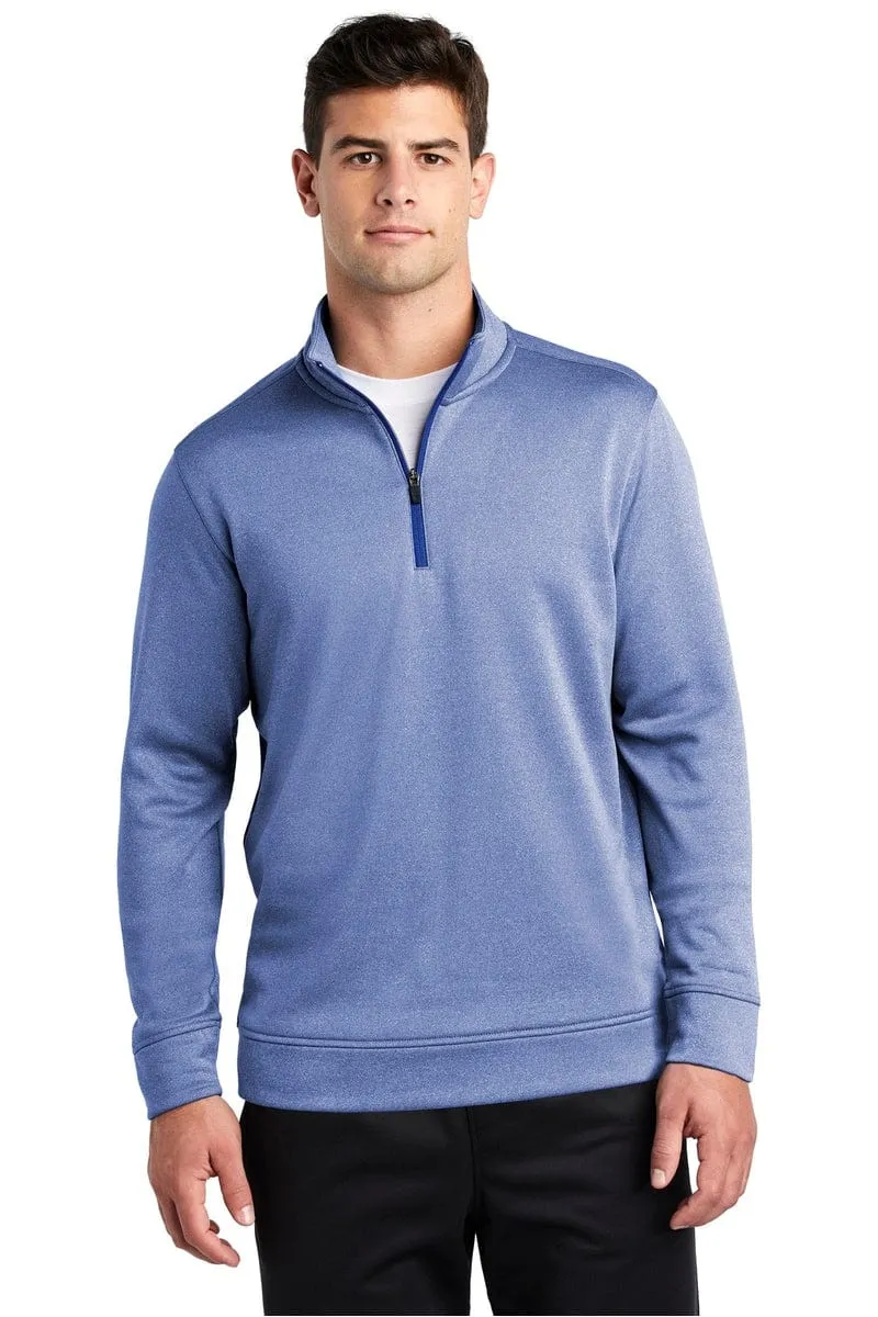 Sport-Tek ST263: PosiCharge Sport-Wick Heather Fleece 1/4-Zip Pullover