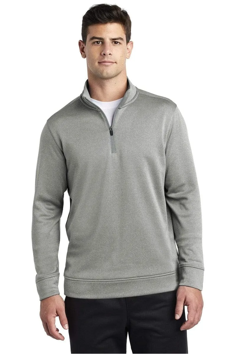 Sport-Tek ST263: PosiCharge Sport-Wick Heather Fleece 1/4-Zip Pullover