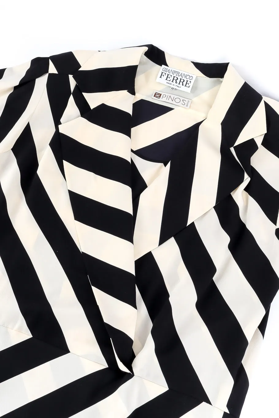 Striped Drop Waist Suit Dress