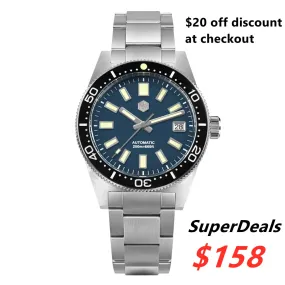 ★SuperDeals★San Martin 39mm 62mas Dive Watch SN007GB